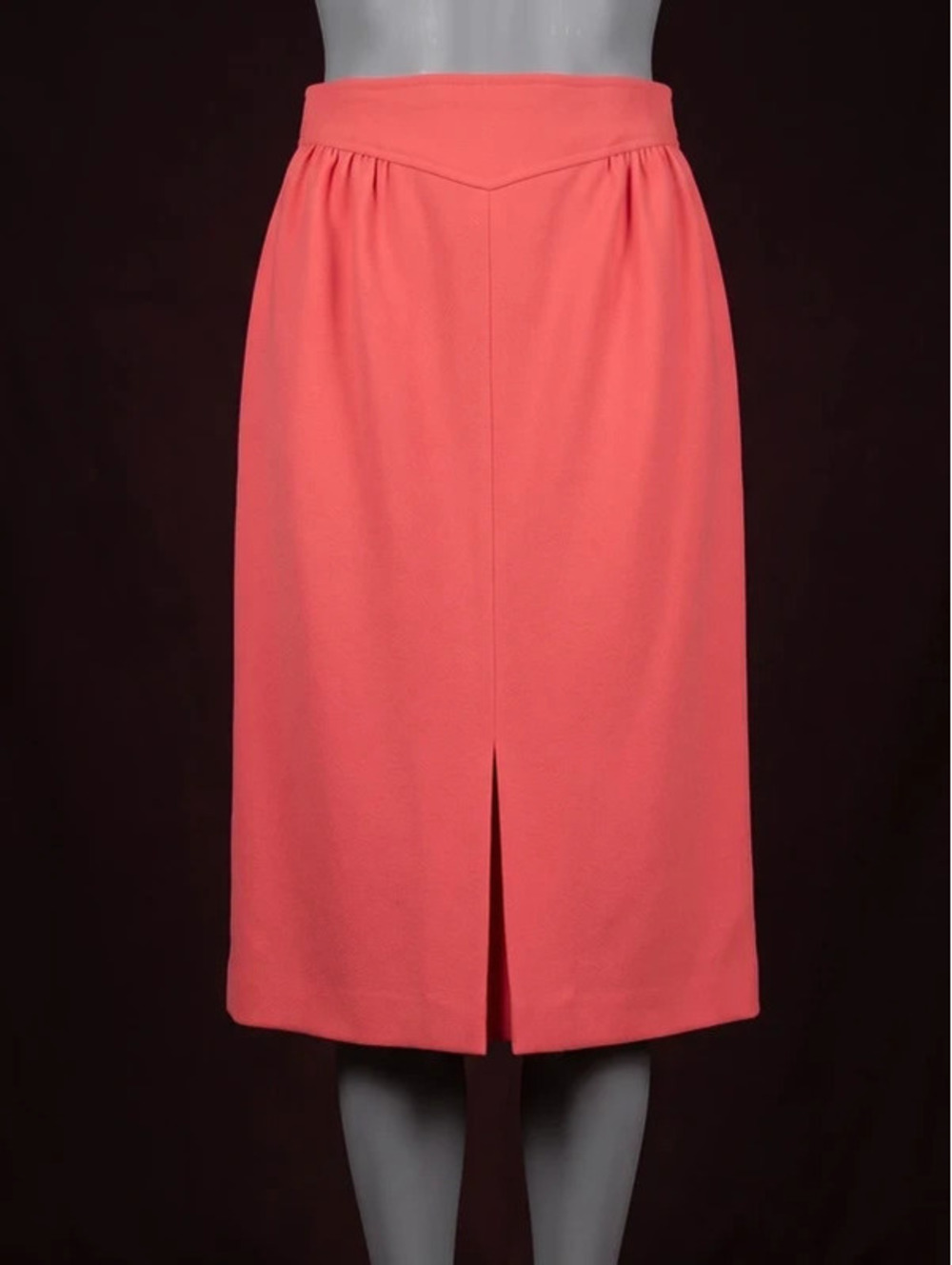 Vintage Jo Hardin Originals Dallas Pink Coral Midi Pencil Skirt Size 6